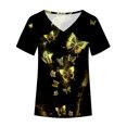 thumbnail image 4 of Patlollav Summer Womens T-shirts Clearance,Plus Size Ladies Fashion V-Neck Short Sleeve Print Casual Blouse, 4 of 5