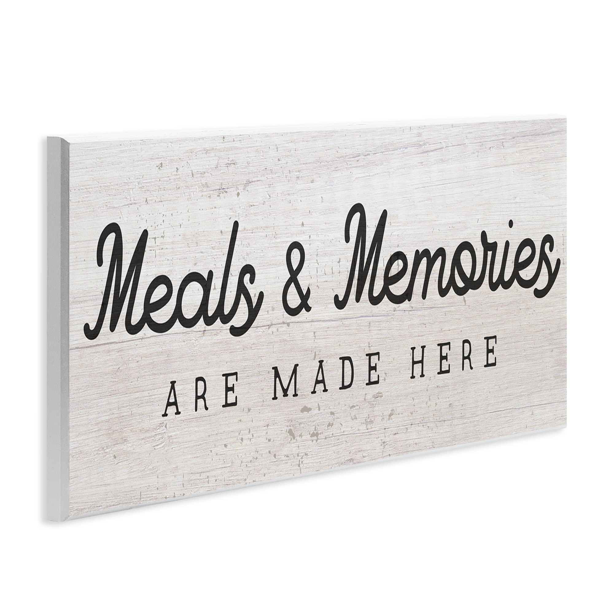 Stupell Industries Meals & Memories Made Here Rustic Kitchen Sign, 17 x 7,Design by Daphne Polselli