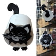 thumbnail image 4 of OIUR 1Pc/2Pcs Cat Toilet Roll Holder Tissue Paper Roll Storage Stand 3D Printed Black Cat Toilet Paper Holder Shelf Bathroom Organizer, 4 of 7