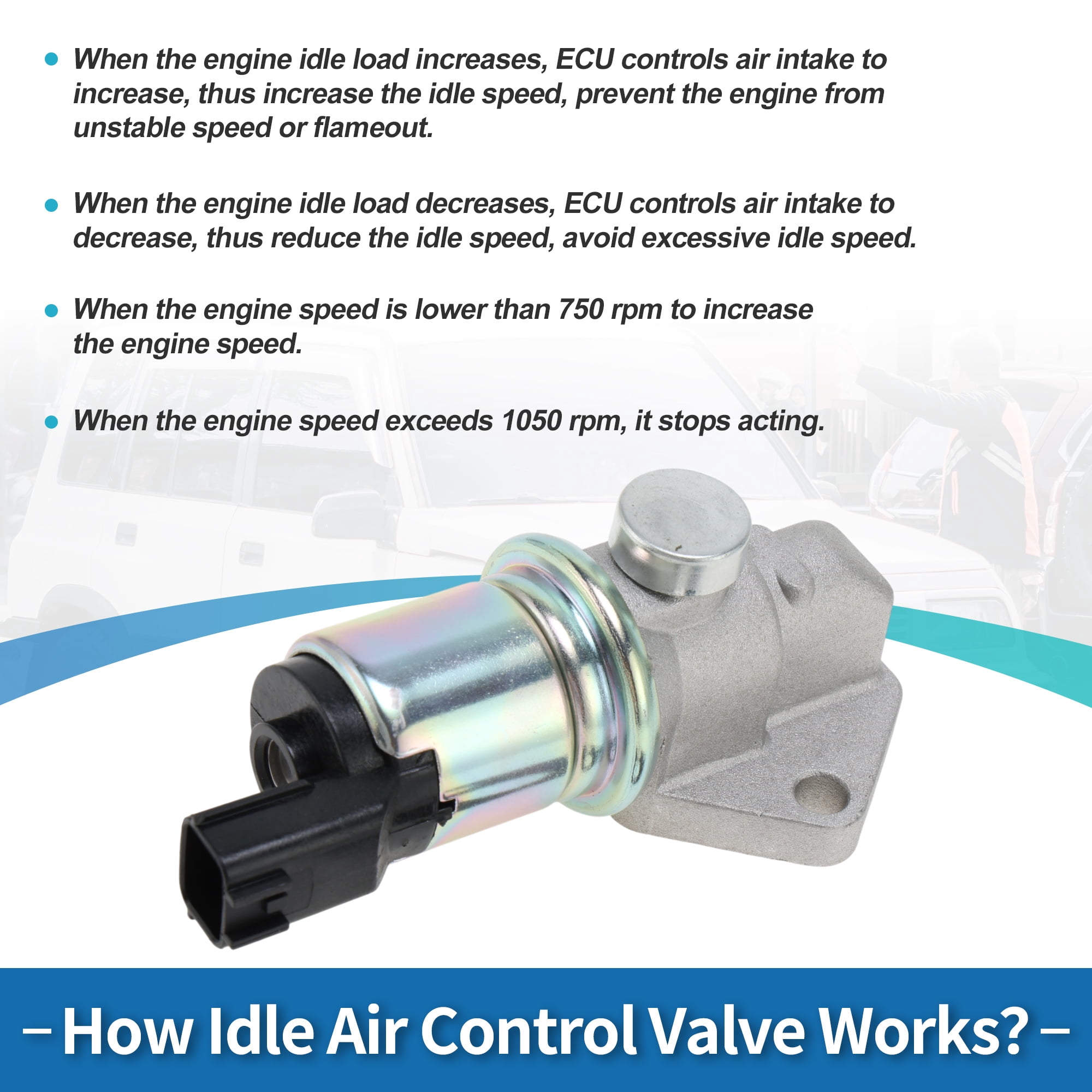 Unique Bargains Car Idle Air Control Valve for Suzuki Aerio 2002-2003 Replace No.1813777E00 IACV Idle Motor Idle Air Control Valve for Stable Engine Operation