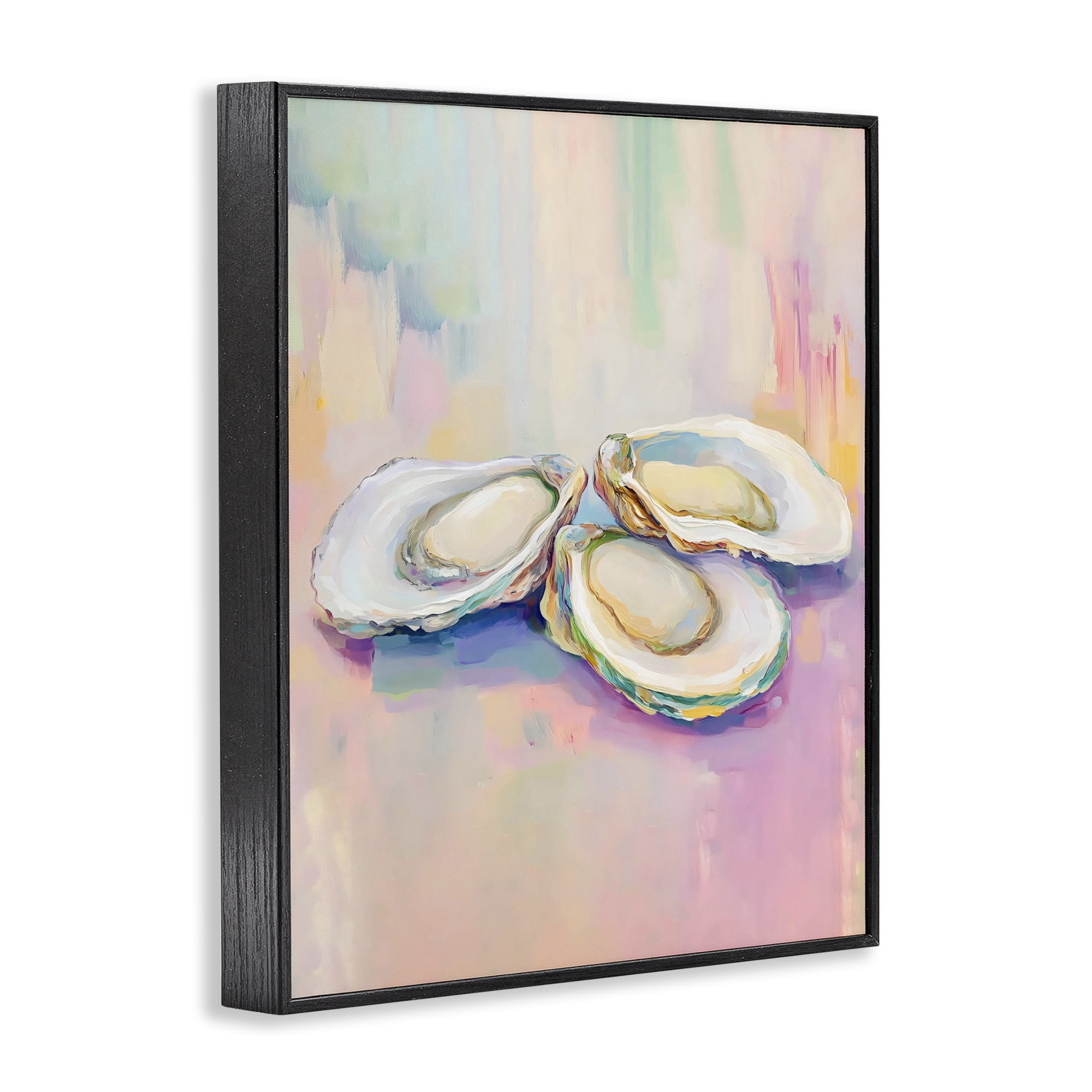 Stupell Industries Pastel Oysters Harmony Black Framed Giclee Art, design by The Prints Vibe