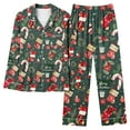thumbnail image 2 of VBTAPA Christmas Pajama Sets for Women Long Sleeve Holiday Sleepwear Button Down Nightwear Soft Pj Loungewear with Pockets Xmas Gift 2025 Gray S, 2 of 5