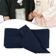 thumbnail image 6 of Milageto Kimono Obi Belt for Men Portable Japanese Design Waist Band Koshihimo Waist Belt Dark Blue, 6 of 8