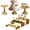 -Golden color-, variant on 6pcs Metal Cake Stand Set Round Cake Stand Cupcake Stands for Baby Shower, Wedding Birthday Party Celebration, Golden