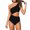 Black, variant on Women's One Piece Swimsuit Front Zipper Built-in Bra Support Athletic Swimwear Surfing Diving Water Sports Bikini, Black XL