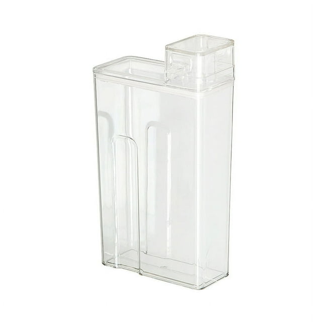 Contenedor de detergente para ropa en polvo, dispensador de detergente líquido, suavizante de telas, organizador con tapa medidora