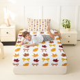 thumbnail image 3 of Manfei Autumn Fall Maples Twin Fitted Sheet,Pink Princess Bowtie Bedding,2-Piece,1 Fitted Sheet and 1 Pillowcase, 3 of 6