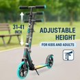 thumbnail image 2 of Kids & Adults Scooter, Adjustable Handlebar, Foldable 2-Wheel with Big Wheels,  Load 240 LBS, 2 of 6