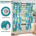 thumbnail image 3 of Yayeee Window Curtains Light Filtering 63"x42" Grommet Panel Pair Home Living Room Decor, Small Daisy, 3 of 7