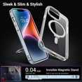 thumbnail image 3 of for iPhone 14 Magnetic Case, iPhone 13 Case with Magnetic Invisible Stand [Magsafe Support] [Military Protection] Shockproof Protective Slim Phone Case Cover for iPhone 13/14 6.1"-Clear, 3 of 8