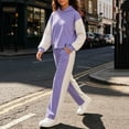thumbnail image 2 of StSilkitty Kids 2 Piece Outfits Set Color Block Long Sleeve Hooded Sweatshirt and Jogger Sweatpants Sweatsuit Sets, 2 of 8