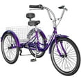 thumbnail image 2 of ABORON Adult 20/24/26 inch Tricycles with Big Basket, Adults 7 Speed Trikes 3 Wheel Bikes, Cruise Bike for Seniors, Women, Men for Recreation, Shopping, Multiple Colors, 2 of 10