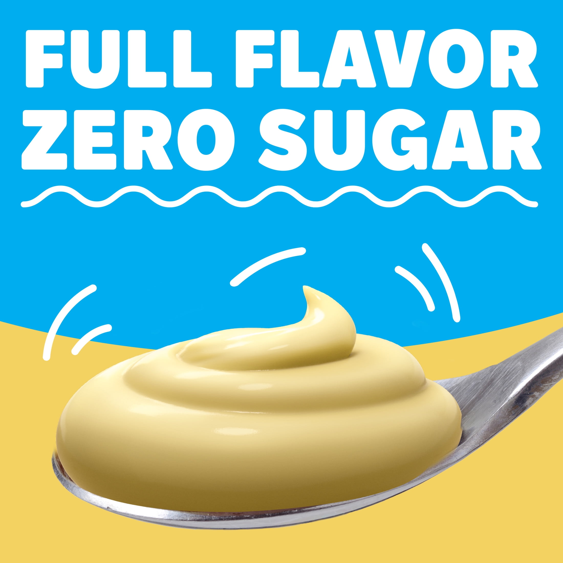 Jell-O Banana Cream Zero Sugar Instant Reduced Calorie Pudding & Pie Filling Mix, 0.9 oz Box