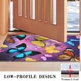thumbnail image 3 of Purple Yellow Blue Butterfly Pattern Door Rugs,Washable Non Slip Door Mats Indoor,Decorative Door Mats,Entry Mat Indoor for Entrance,Bedroom,Kitchen,Bathroom,17"x30", 3 of 6