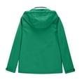 thumbnail image 4 of Ltctricy Children's Rain Jackets Unisex Boys Girls Long Sleeve Windproof Hooded Jackets with Pockets Zip up Hoodies(Green,12-14 years), 4 of 6