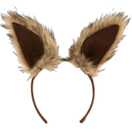 Oversized Brown Squirrel Ears Deluxe for Adults, One Size, Feature Faux Fur