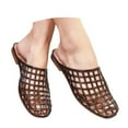 thumbnail image 1 of Chaussures Jelly pour Femmes Sandales Plates en Maille Jelly Bout Fermé Bout Rond Mules à Enfiler Pantoufles d'Été, 1 of 9