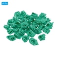 thumbnail image 3 of Unique Bargains Mini Satin Ribbon Roses Tiny Fabric Flowers Embellishments Rosettes Applique Turquoise 50 Pcs, 3 of 5