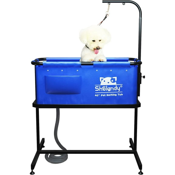 SHELANDY 40" Pet Bathtub | Dog Cat Grooming Bathing and Shower