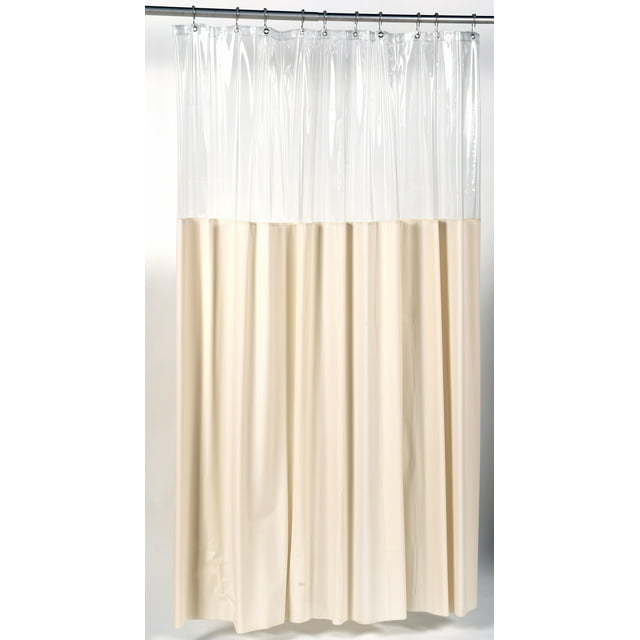 BetterBath Stall Sized PrivacyGuard Window Vinyl Shower Curtain (54" x