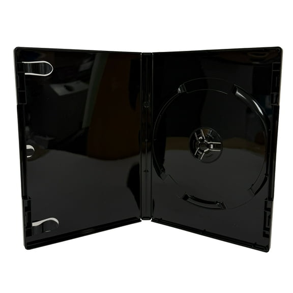 CheckOutStore 10 Premium Standard Shiny Glossy Black Single DVD Cases 14MM