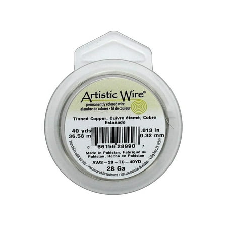 Artistic Wire 28Ga Pkg Tinned Copper 40yd