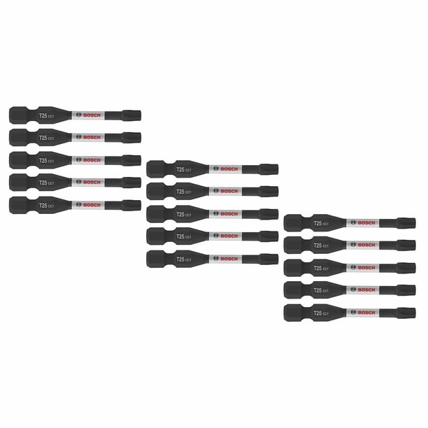 Brocas eléctricas para atornillar Bosch ITDT25215 Torx #25, paquete de 15
