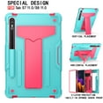 thumbnail image 3 of TECH CIRCLE Samsung Galaxy Tab S8/S7 Case 11 Inch(SM-X700/X706/T870/T875/T878),Shockproof Kids Friendly Convertible Stand Full Body Rugged Protective Sturdy Kids Cover with Pencil Holder,Mint + Rose, 3 of 4