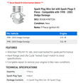 thumbnail image 2 of Spark Plug Wire Set with Spark Plugs 9 Piece - Compatible with 1998 - 2003 Dodge Durango 1999 2000 2001 2002, 2 of 2