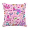 thumbnail image 1 of EREHome Princess Ballerina Tiara Groovy Castle Crown Magic Wand Pillow Case Pillow Cover Cushion Cover 18x18 Inch, 1 of 1