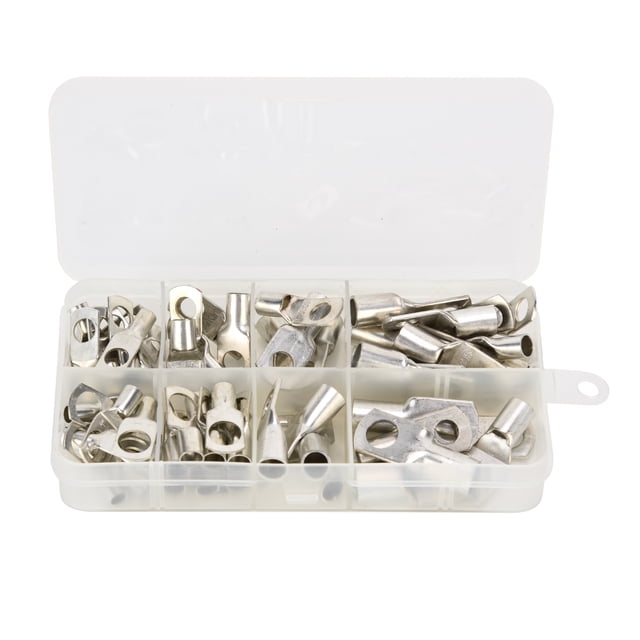 Kit surtido de terminales de cable eléctrico estañado con anillo conector de terminal de cobre de 60 piezas SC6-SC25