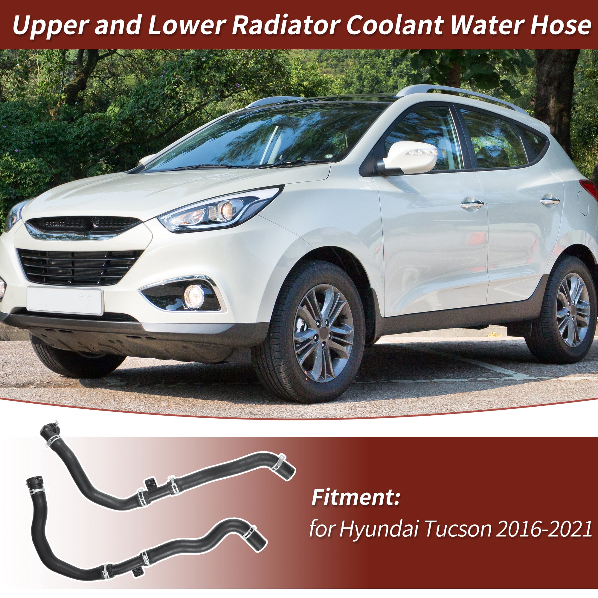 Unique Bargains 2pcs Hvac Engine Radiator Coolant Hose For Hyundai Tucson 2016-2021