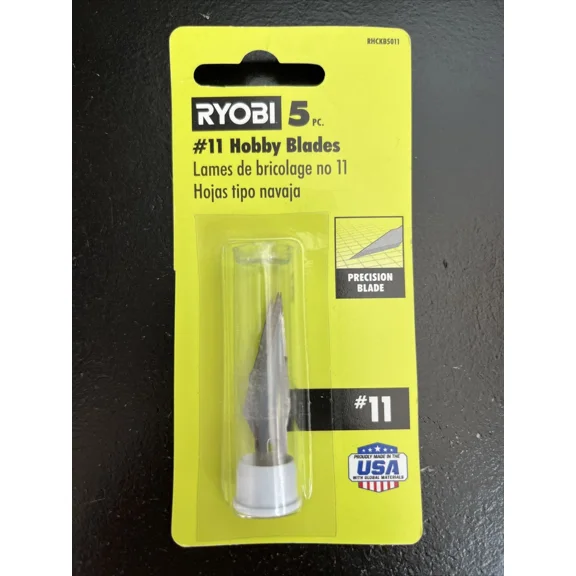 Ryobi #11 Steel Precision Hobby Knife Replacement Utility Knife Blades (5-Piece)