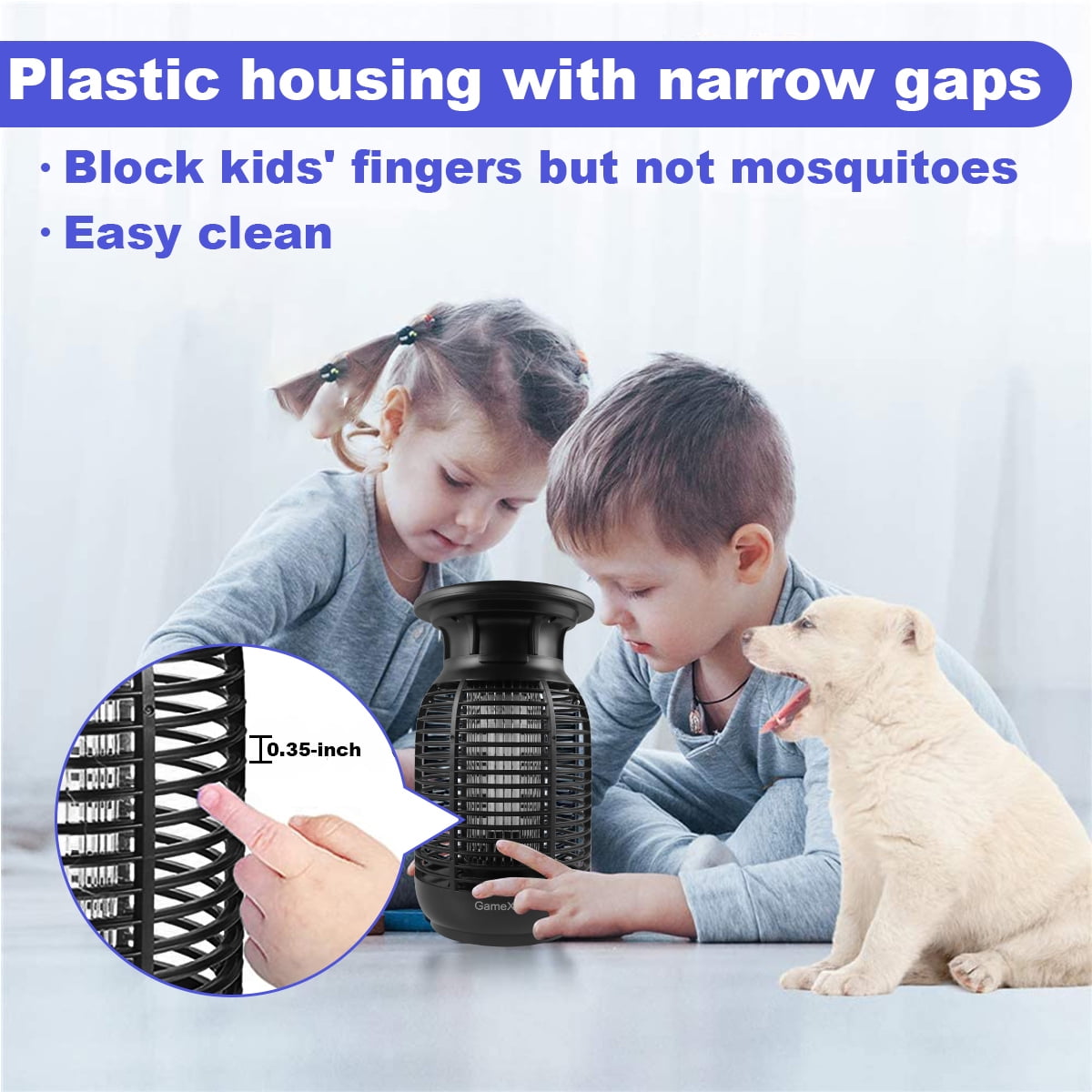 4000V Bug Zapper indoor Outdoor Electric, Mosquito Zapper, Fly Traps, Fly Zapper, Mosquito Killer for Home Patio Backyard - Round
