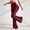 Wine, variant on CHIUNL Retro Side Stripe Flare Leggings, High Rise Tummy Control Yoga Pants with Front Ankle Split, Slimming Sporty Tights for Gym & Streetwear (Black L)