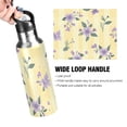thumbnail image 4 of Cute Pastel Yellow Plaids Purple Florals Sports Bottle with Straw Stainless Steel Water Jug Portable Thermal Cup Leak-proof 1000ML, 4 of 9