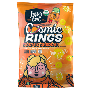 Lesser Evil® Cosmic Cheddar Organic Air-Puffed Corn Rings