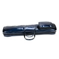 thumbnail image 1 of Bolsa de transporte para flauta de piel sintética, ligera y portátil, con bolsillo lateral. azul oscuro, 1 of 9