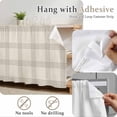 thumbnail image 6 of Grey Checkered Cabinet Curtains 35"W x 35"L, Rustic Farmhouse Buffalo Plaid Sink Skirt for Bathroom Vanity Kitchen Self Adhesive, Dust-Proof Privacy Curtain for Shelves Closet Laundry Room Pantry, 6 of 9