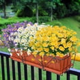 thumbnail image 5 of Artificial Daisies Flowers Outdoor UV Resistant 4 Bundles Fake Greenery Faux Plants Shrubs Bushes for Indoor Outside Decor(Yellow), 5 of 7