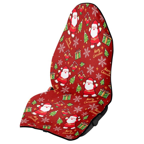 XYZCANDO Christmas Car Seat Cover Washable Terry Cloth Car Seat Covers, Waterproof, Suitable for Van Truck Seat, Fit for Trucks Cars Vans