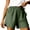 Blackish Green, variant on Womens Shorts Casual with Pockets Elastic Waist Cotton Plus Size Beach Vacation Trendy 2025 Summer Clothes White M