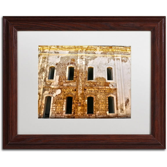Trademark Fine Art "Castillo de San Felipe del Morro 5" Canvas Art by CATeyes, White Matte, Wood Frame
