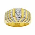 thumbnail image 2 of HeartsAndYou 5ct Princess Cut Moissanite Cocktail Ice Engagement Ring for Women 18k Yellow Gold over Silver, 2 of 5