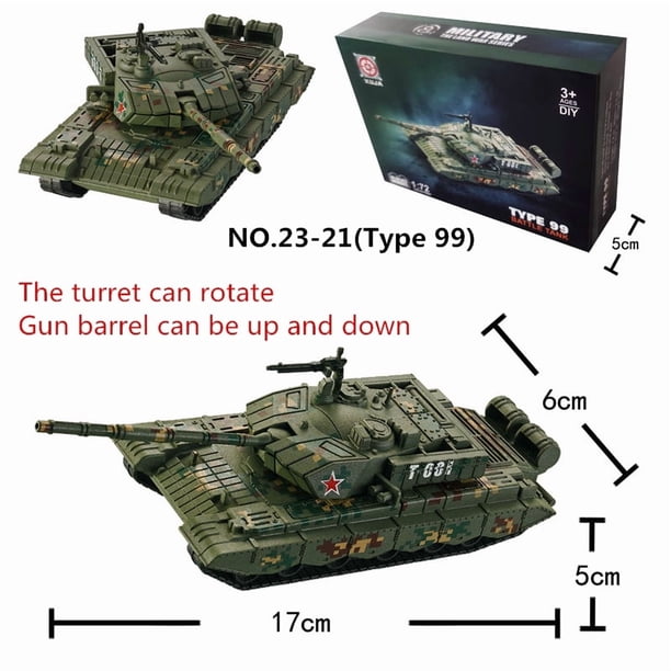 Bloques de construcción de tanque de batalla principal multiusos, serie militar creativa, M1A2, modelo de Buggy The Tiger Hell, juguetes para niños, regalos de navidad,NO.23-21( WITH BOX )