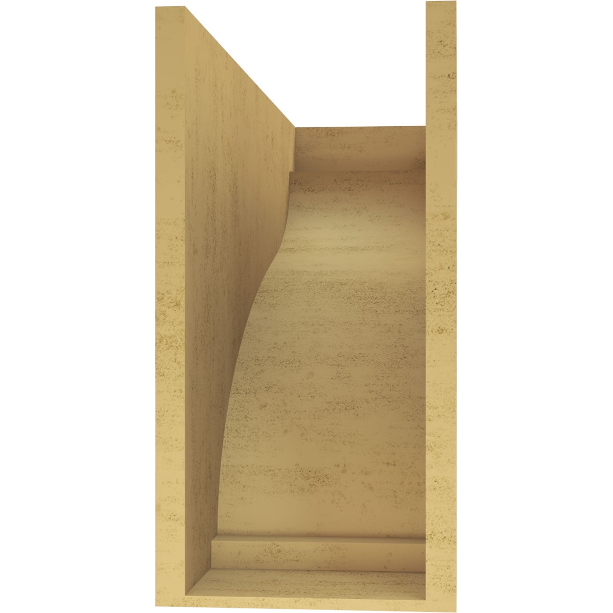 10"W x 30"D x 20"H Classic Helena Rough Cedar Woodgrain TimberThane Corbel, Primed Tan