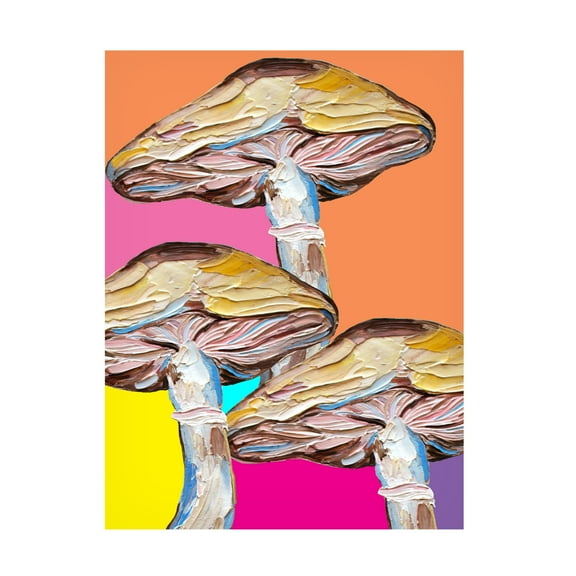 Trademark Fine Art Alice Straker Psychedelic Mushrooms Canvas Wall Art