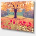 thumbnail image 2 of Paysage avec Fleurs de Coquelicot - Impression sur Toile de Photographie, 2 of 3