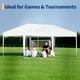 thumbnail image 2 of Garvee carpa plegable 10x20 con sistema one push, impermeable para todo clima y protección UPF 50+, incluye bolsas de peso y bolsa con ruedas para playa y eventos, 2 of 7