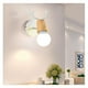 thumbnail image 4 of lote De 2 Blanc Rtro Apliques Murale Simple Cratif Lampe De Mur Fer Et Bois E27 Base (ampolla No Incluida) tte De Cerf Nordique Estilo Art Dco Pour Ch, 4 of 5